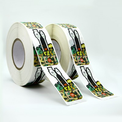 PET/PC/PP/FILM/art paper material self adhesive label with silkscreen printing or offset printing stickers