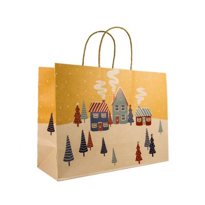 Custom Logo Printed Cheap Eco Friendly Shopping Paper Bag With Handles