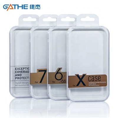 Acrylic stock plastic/paper phone case packaging box with window