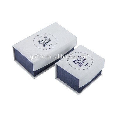 Custom Logo Insert Luxury Paper Jewelry Storage Single Cuff link Display Packaging Cuff Link Box Unique Custom Printed paper Box