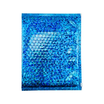 Custom Printed Glamour Bubble Envelope Mailing Bags Rainbow Metallic Poly Holographic Bubble Mailers